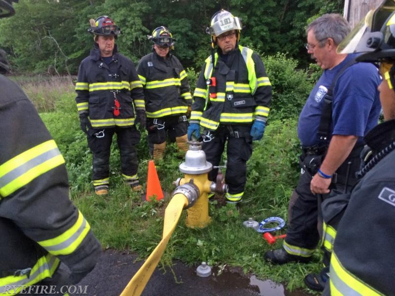 June 2015's Monthly drill was on Engine Company Operations.  Photo by Lt. Kyle Wagman